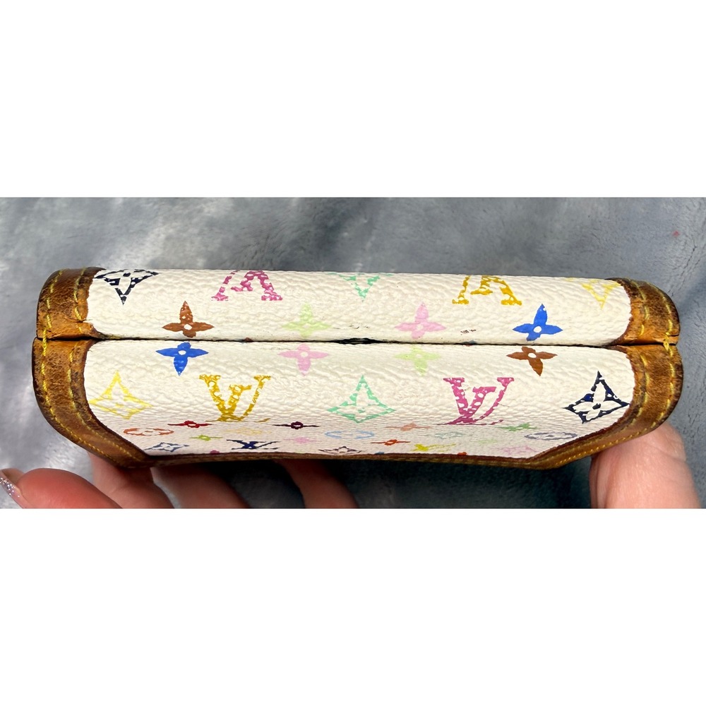 Louis Vuitton Multicolore Monogram Portefeuille Elise Wallet‎ White Murakami Y2K - Picture 13 of 16